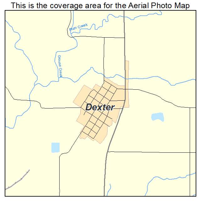 Dexter, KS location map 