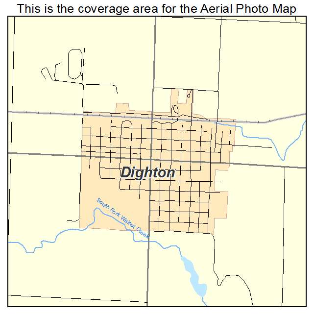 Dighton, KS location map 