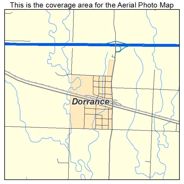 Dorrance, KS location map 