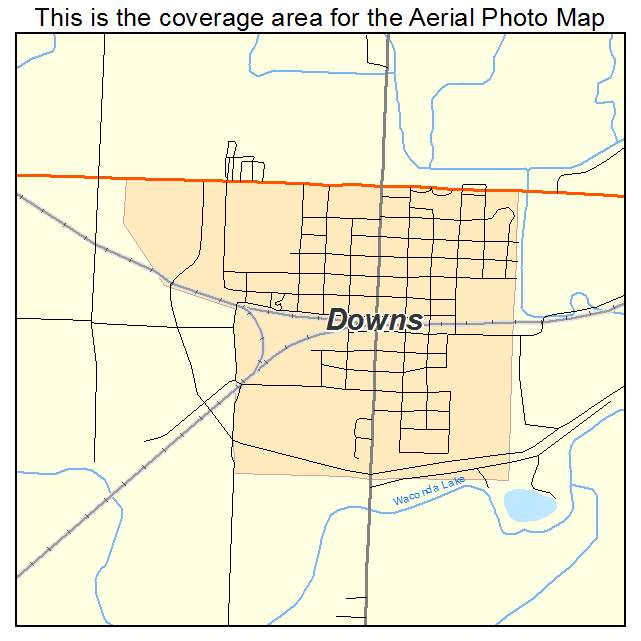 Downs, KS location map 