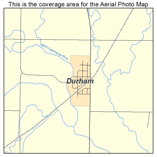 Durham, KS location map 