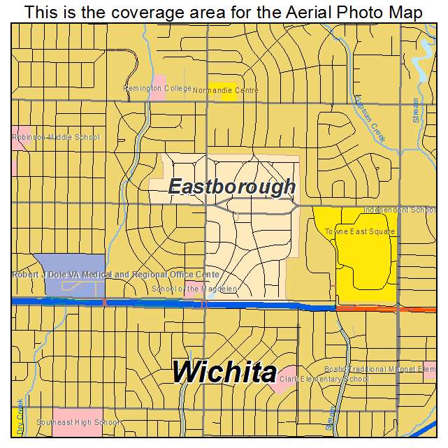 Eastborough, KS location map 