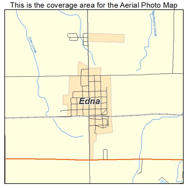 Edna, KS location map 