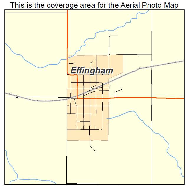 Effingham, KS location map 
