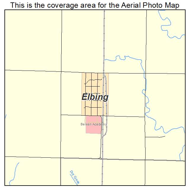 Elbing, KS location map 