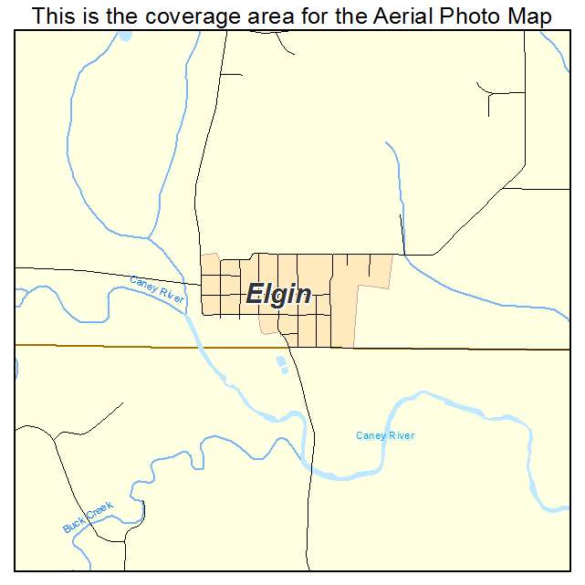 Elgin, KS location map 