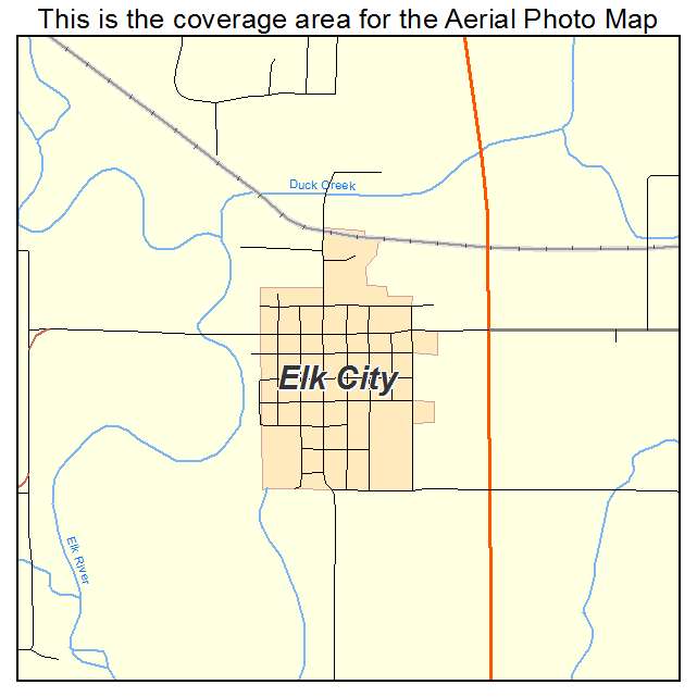 Elk City, KS location map 