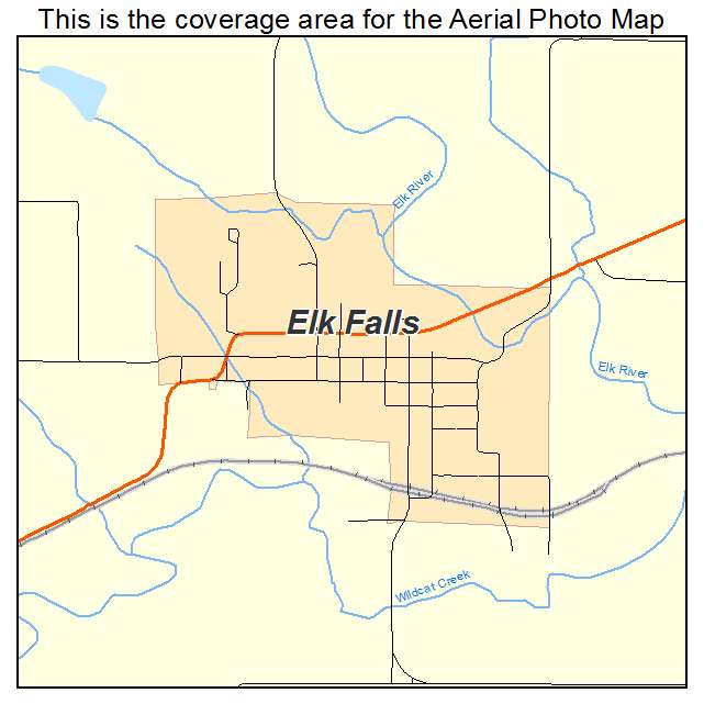 Elk Falls, KS location map 