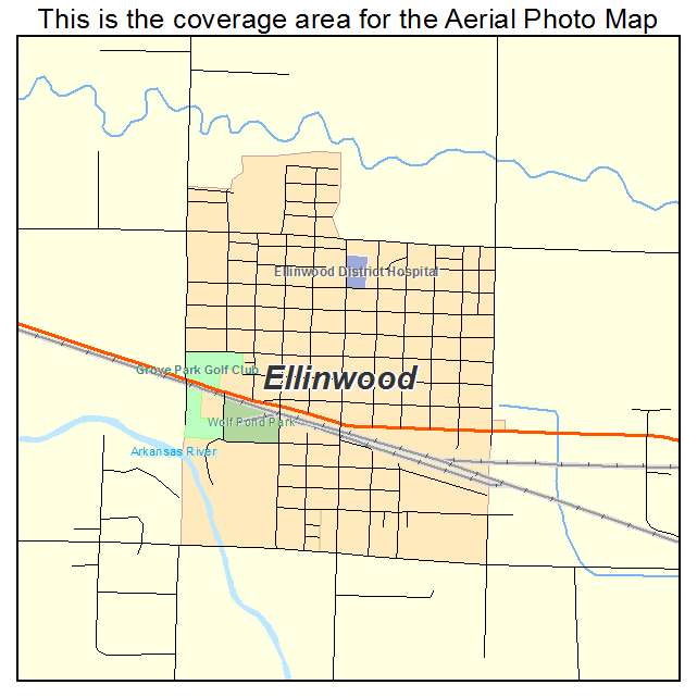 Ellinwood, KS location map 