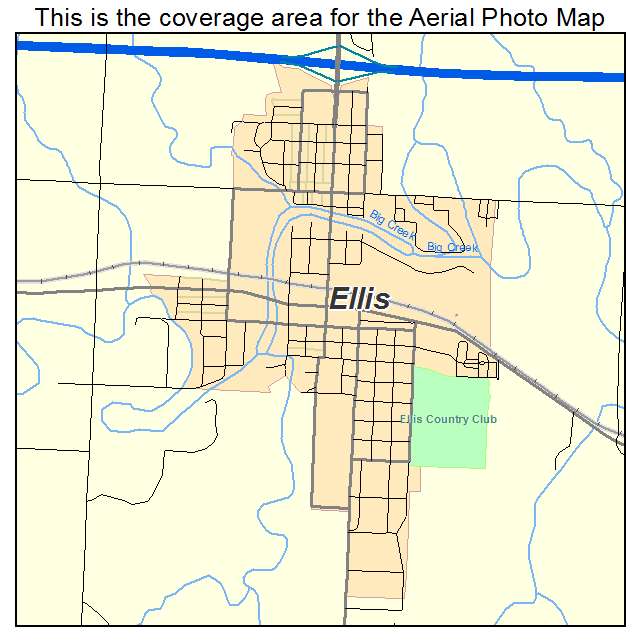Ellis, KS location map 