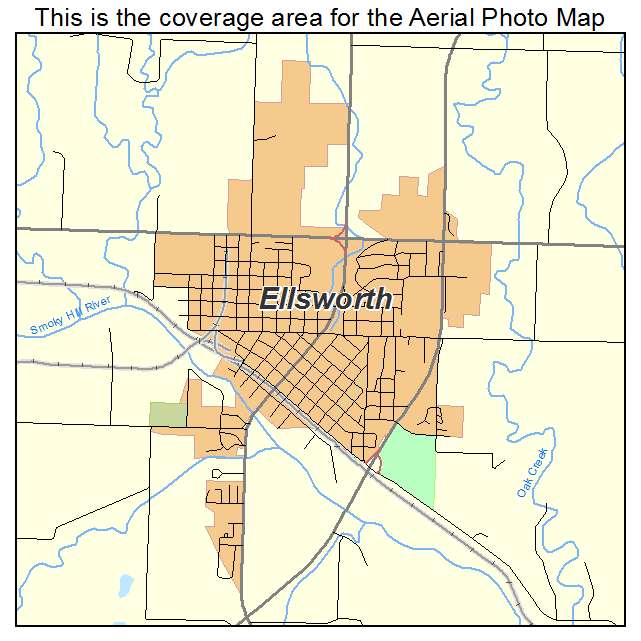 Ellsworth, KS location map 