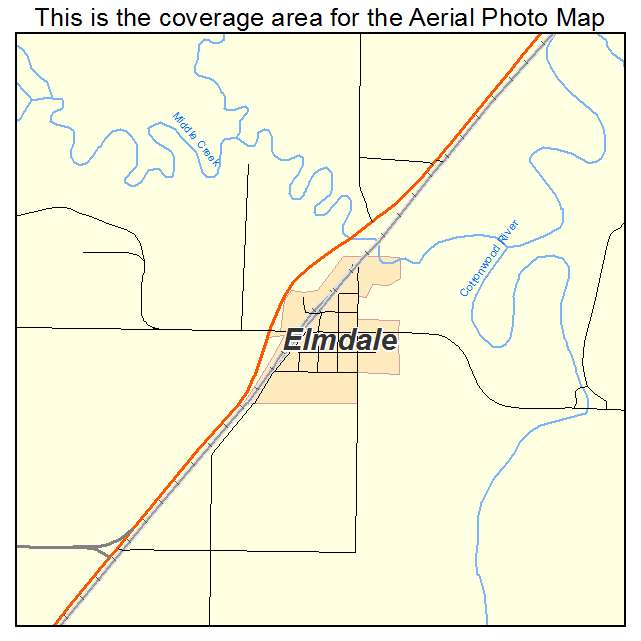 Elmdale, KS location map 