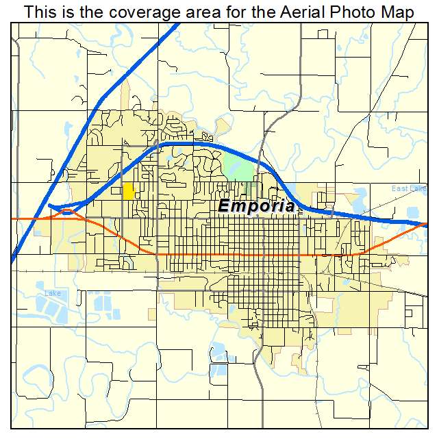 Emporia, KS location map 