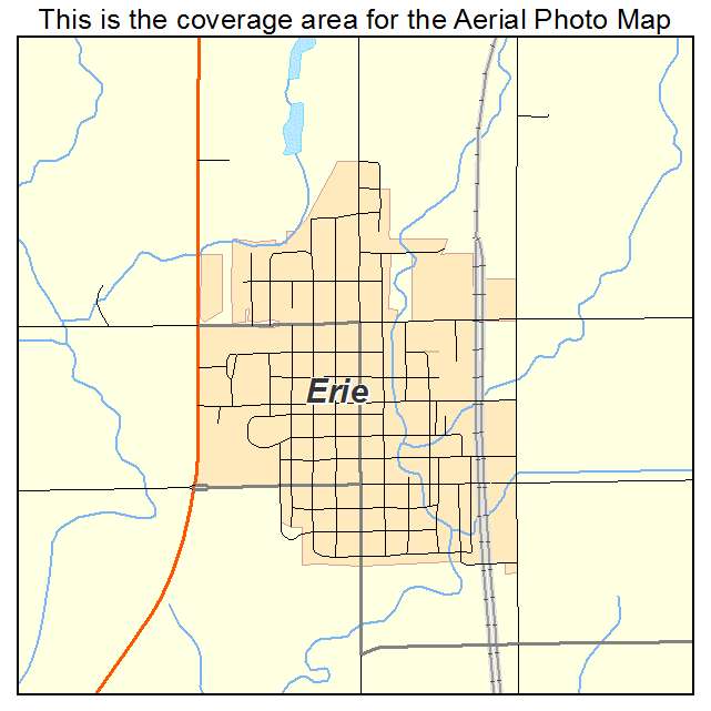 Erie, KS location map 