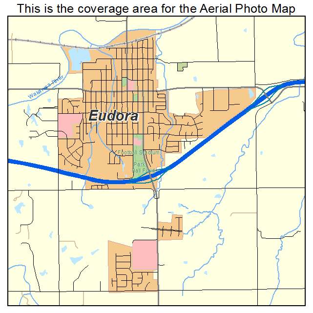 Eudora, KS location map 