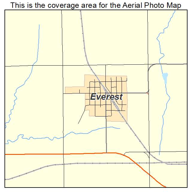 Everest, KS location map 