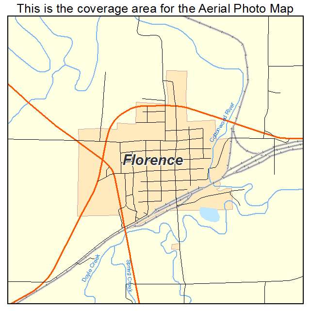 Florence, KS location map 