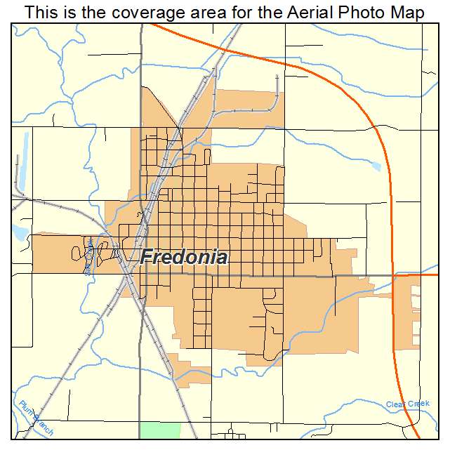 Fredonia, KS location map 