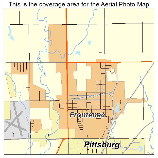 Frontenac, KS location map 