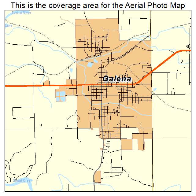 Galena, KS location map 