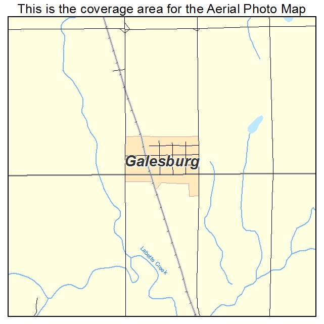 Galesburg, KS location map 