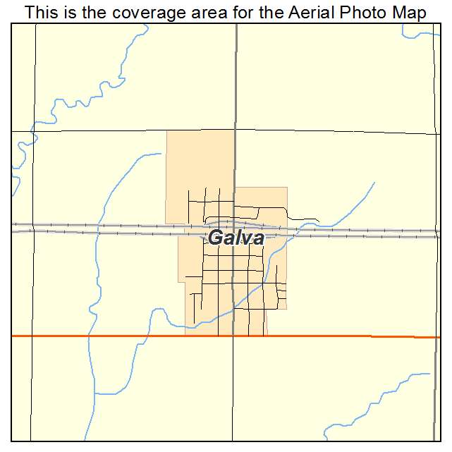 Galva, KS location map 