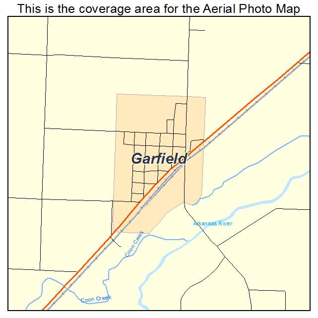 Garfield, KS location map 