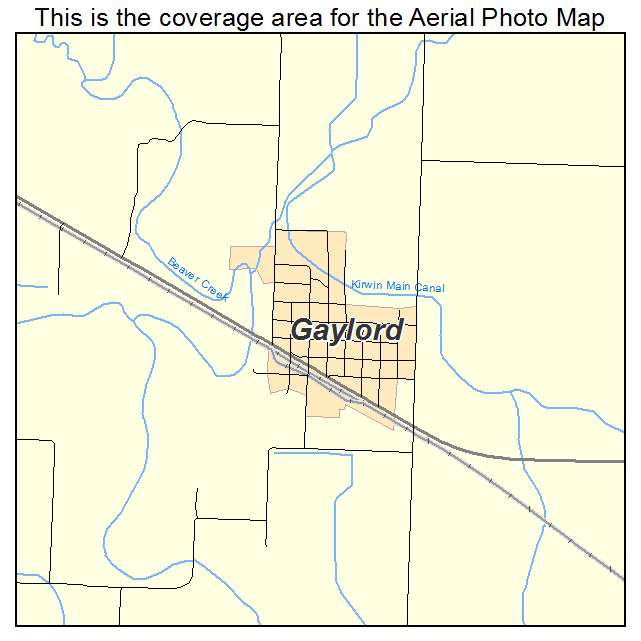 Gaylord, KS location map 