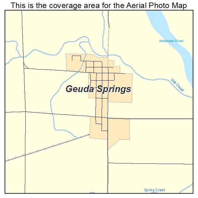 Geuda Springs, KS location map 