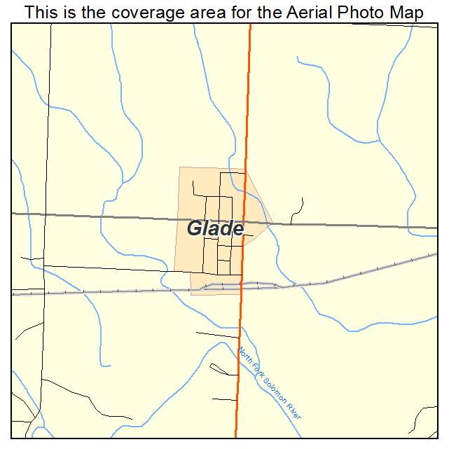 Glade, KS location map 