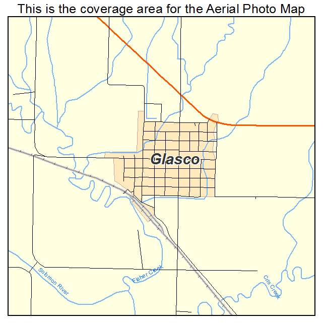 Glasco, KS location map 