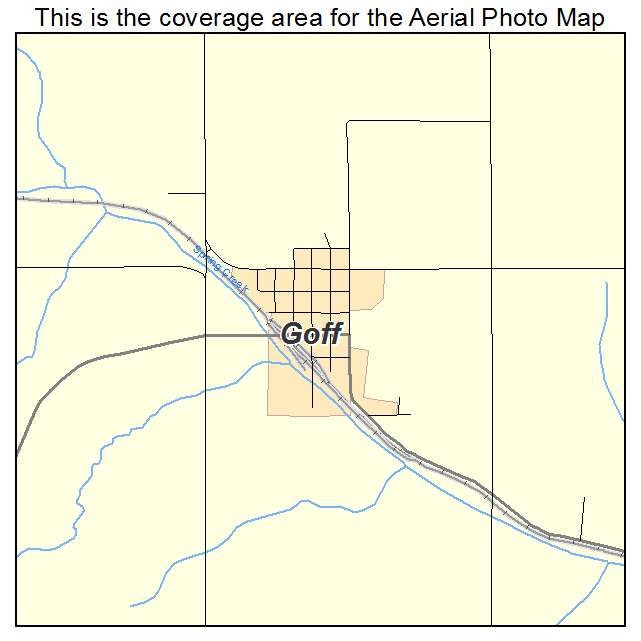 Goff, KS location map 