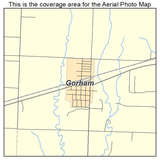Gorham, KS location map 