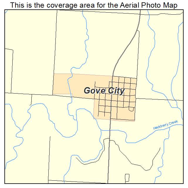 Gove City, KS location map 