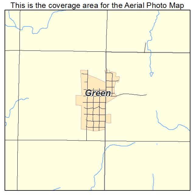 Green, KS location map 