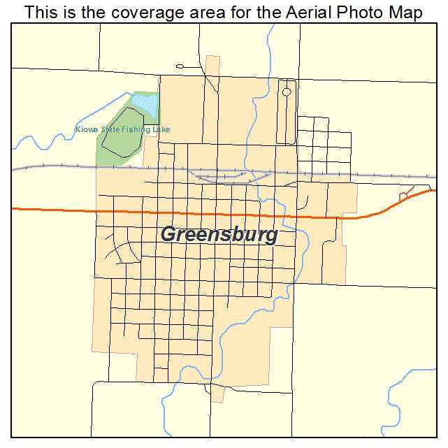 Greensburg, KS location map 