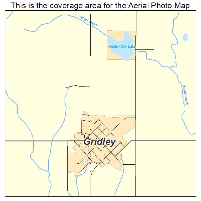 Gridley, KS location map 