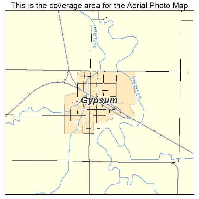 Gypsum, KS location map 