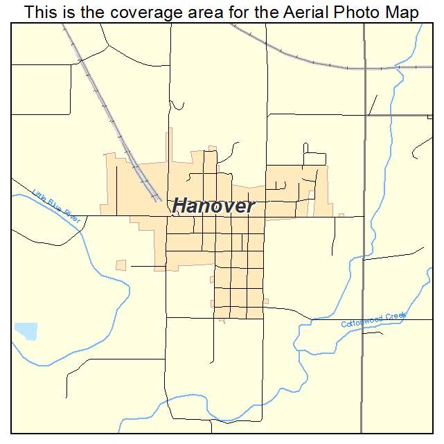 Hanover, KS location map 