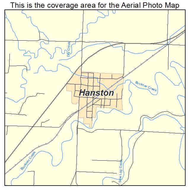 Hanston, KS location map 