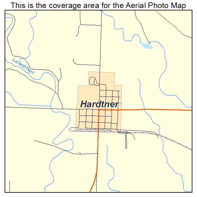 Hardtner, KS location map 