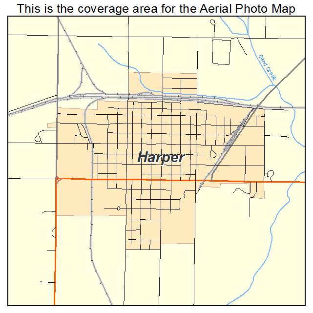 Harper, KS location map 