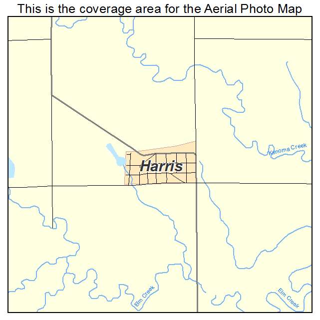 Harris, KS location map 