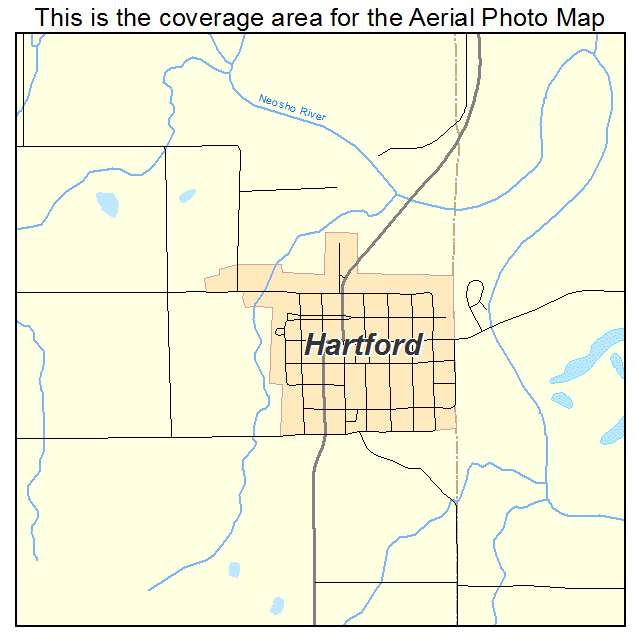 Hartford, KS location map 