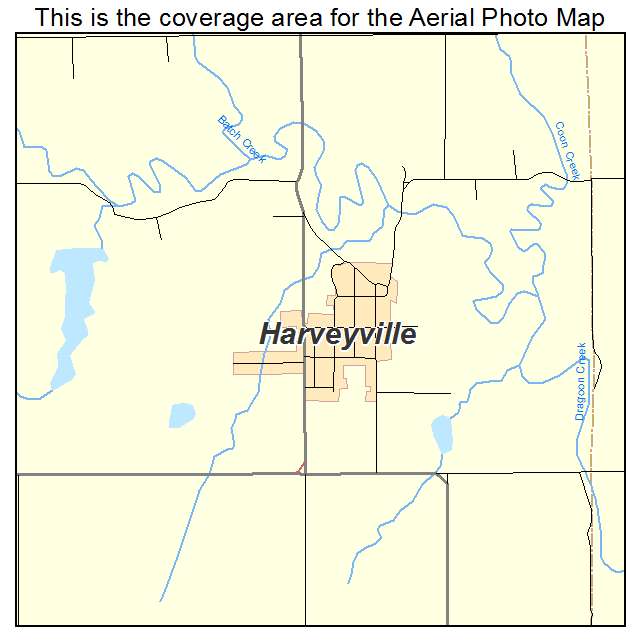Harveyville, KS location map 