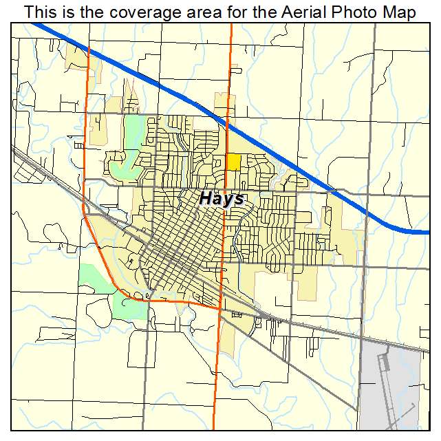 Hays, KS location map 