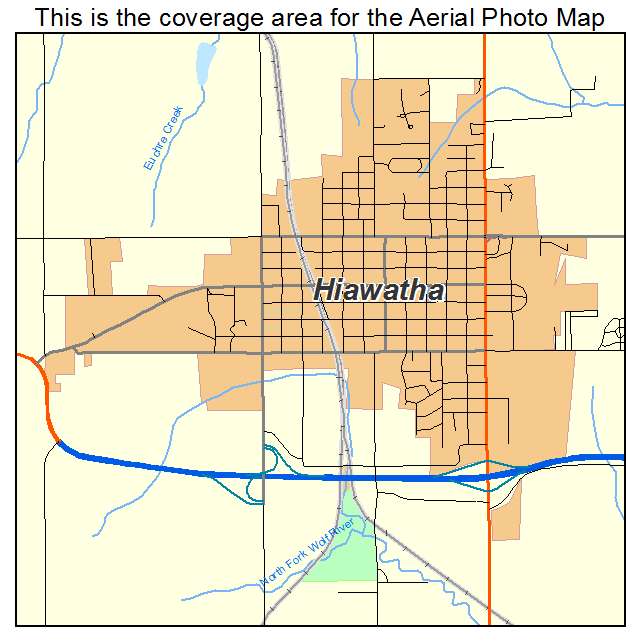 Hiawatha, KS location map 