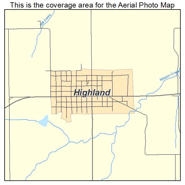 Highland, KS location map 
