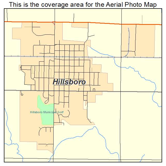 Hillsboro, KS location map 
