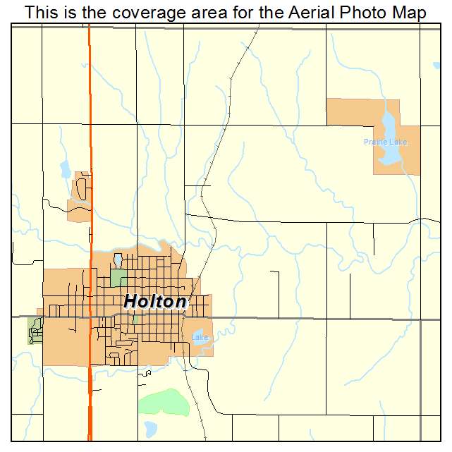 Holton, KS location map 
